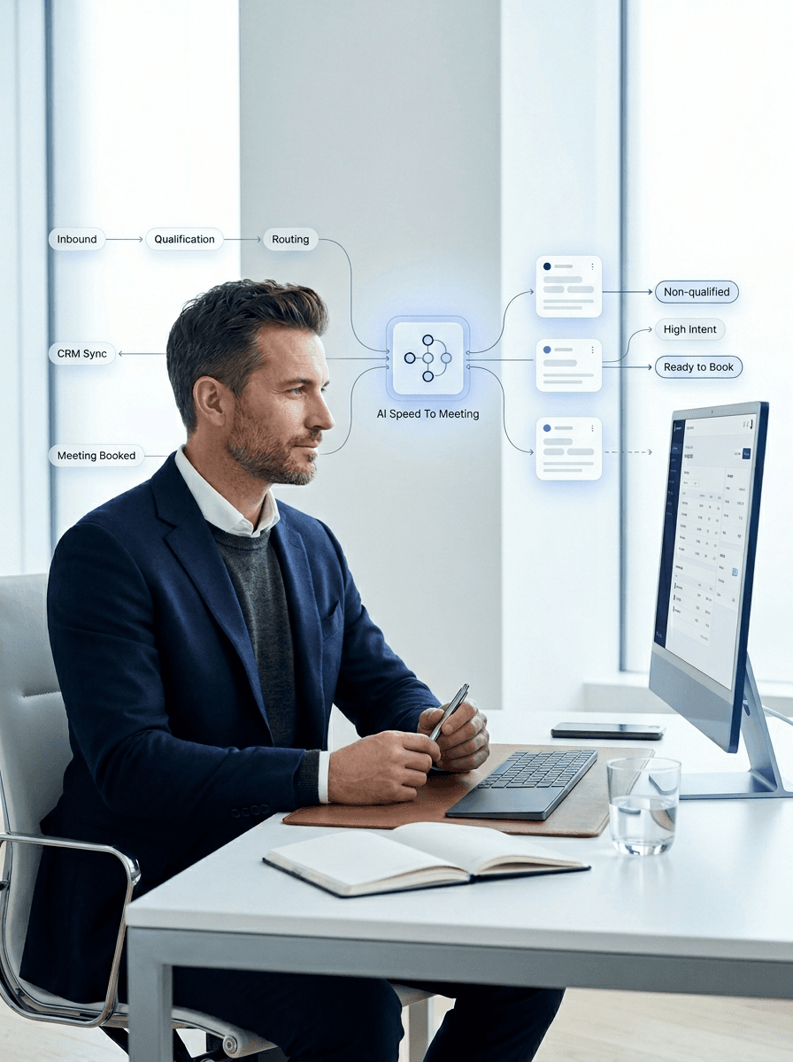 Revenue leader supported by an AI operating layer in a premium B2B environment.